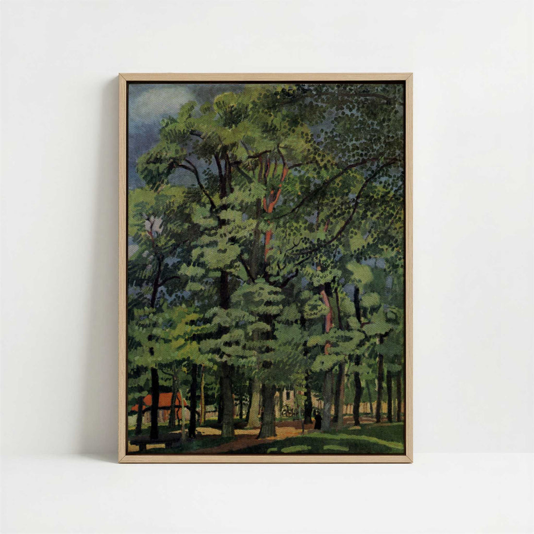 Framed Canvas - Framed canvas in oak color frame