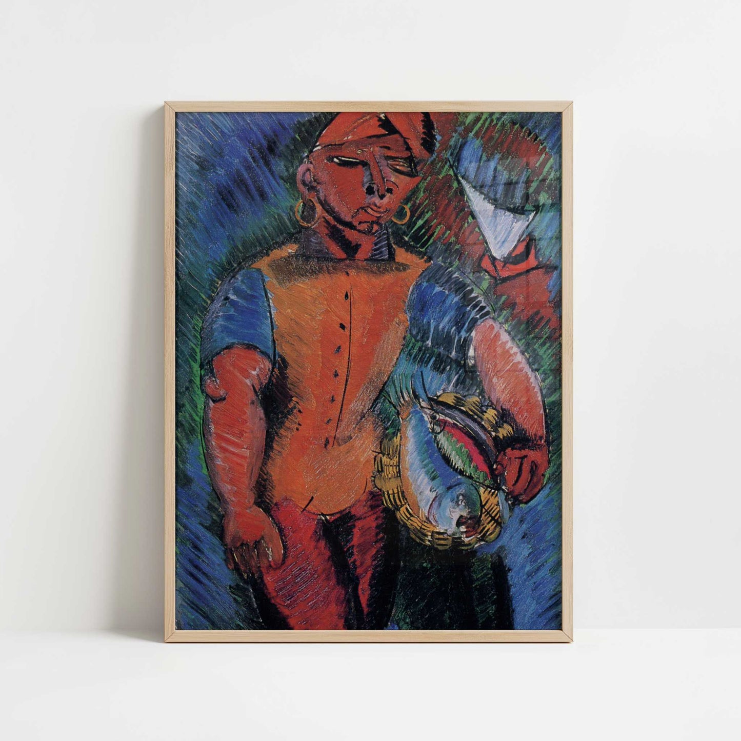 Neapolitan Fisherman (1914) by Raoul Dufy – Art Print - Art print in oak frame