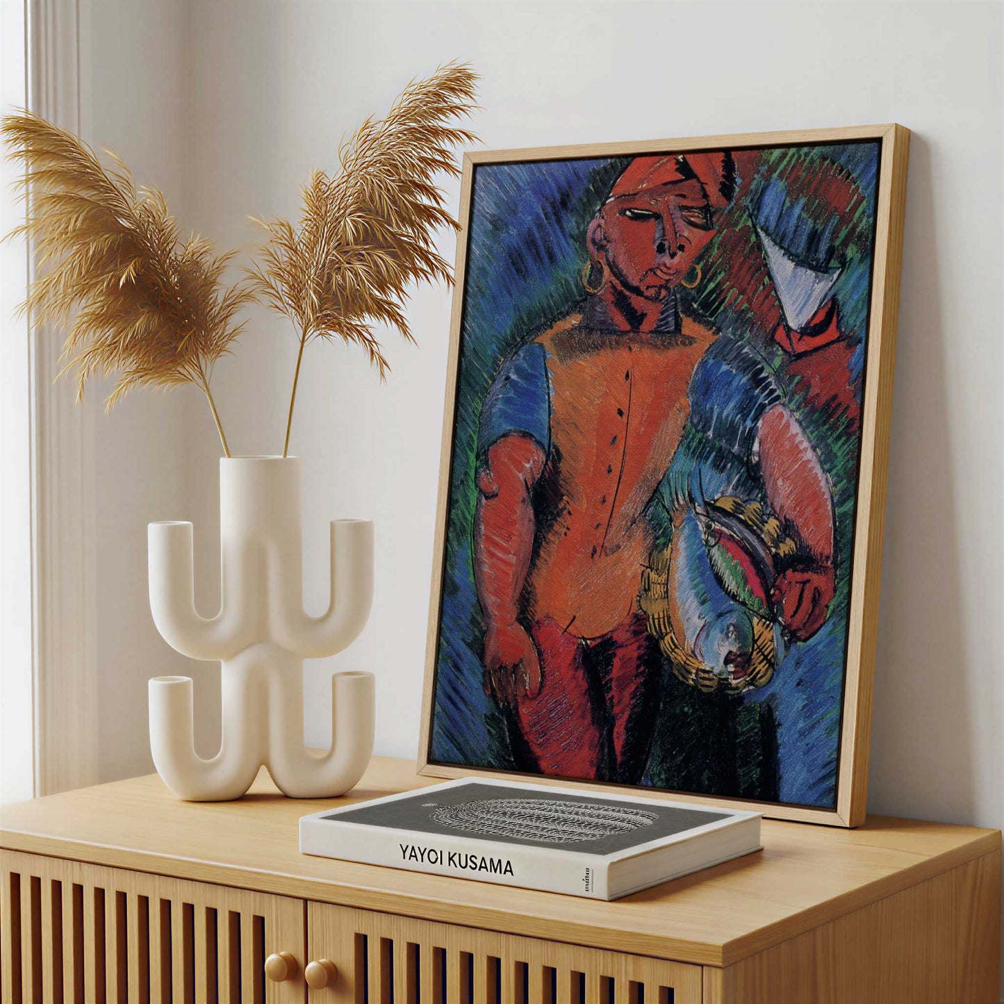 Framed Canvas - Framed canvas in a stylish interior setting