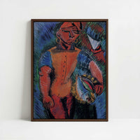 Framed Canvas - Framed canvas in dark wood color frame