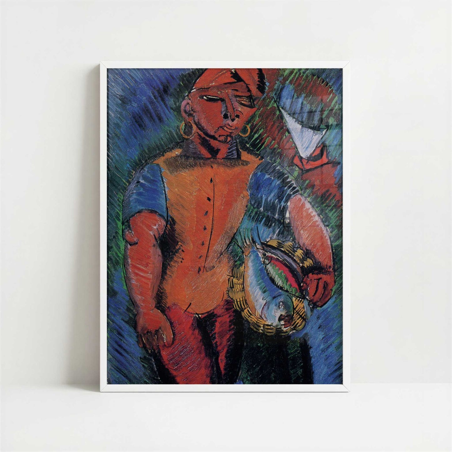 Neapolitan Fisherman (1914) by Raoul Dufy – Art Print - Art print in white frame
