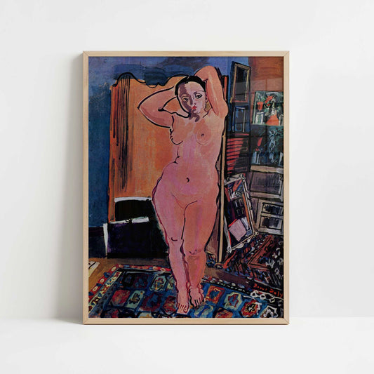Nude (1928) by Raoul Dufy – Art Print - Art print in oak frame