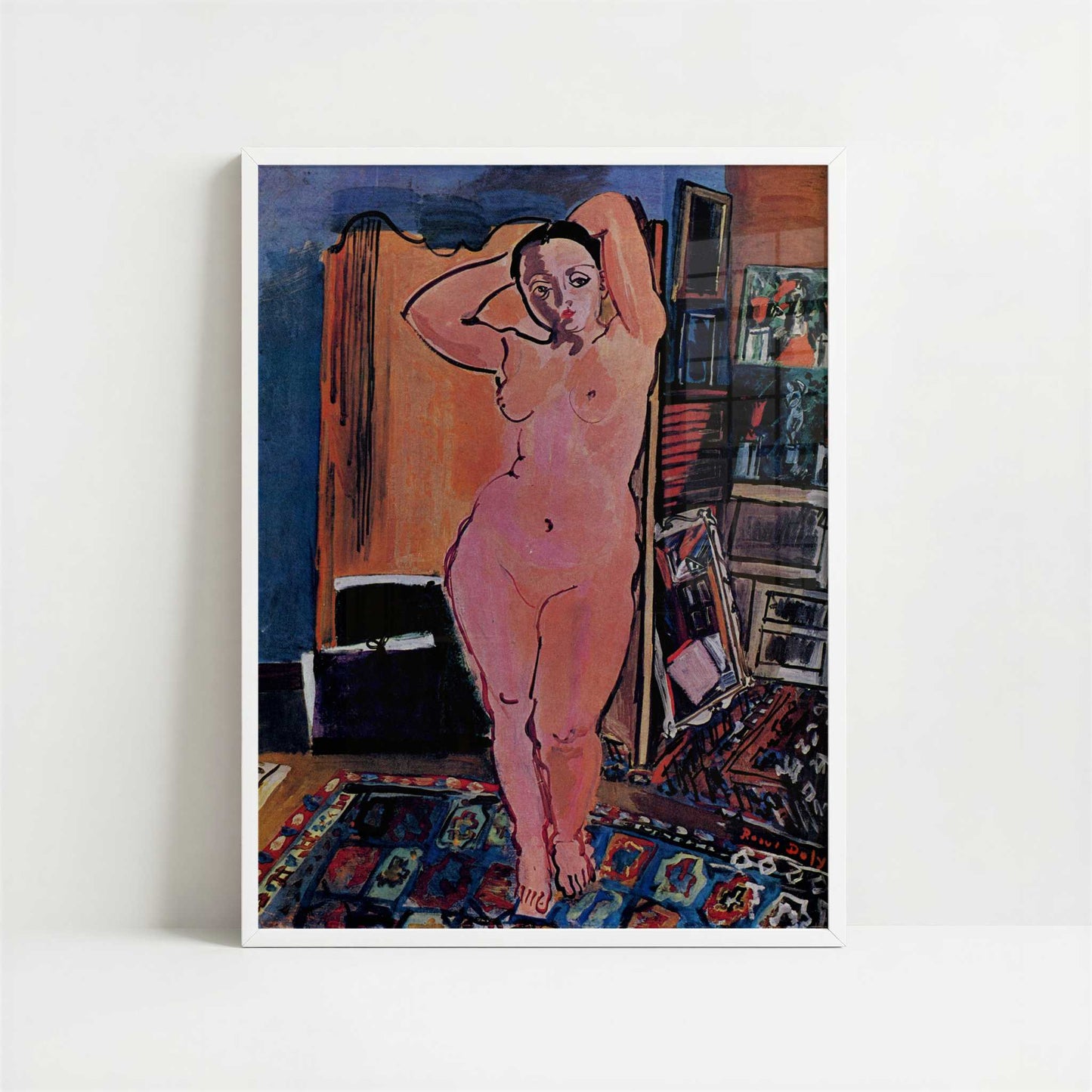 Nude (1928) by Raoul Dufy – Art Print - Art print in white frame