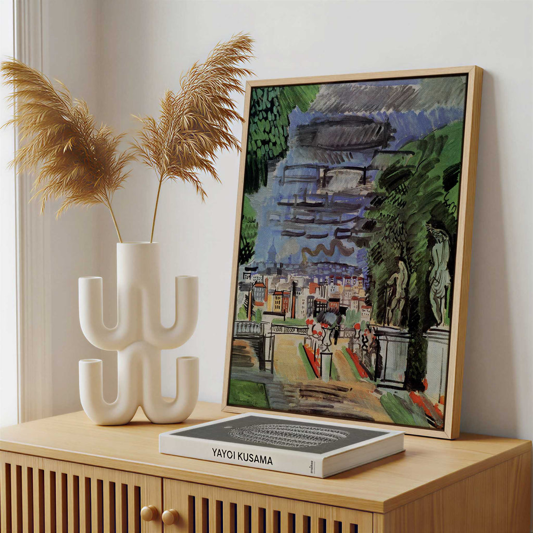 Framed Canvas - Framed canvas in a stylish interior setting
