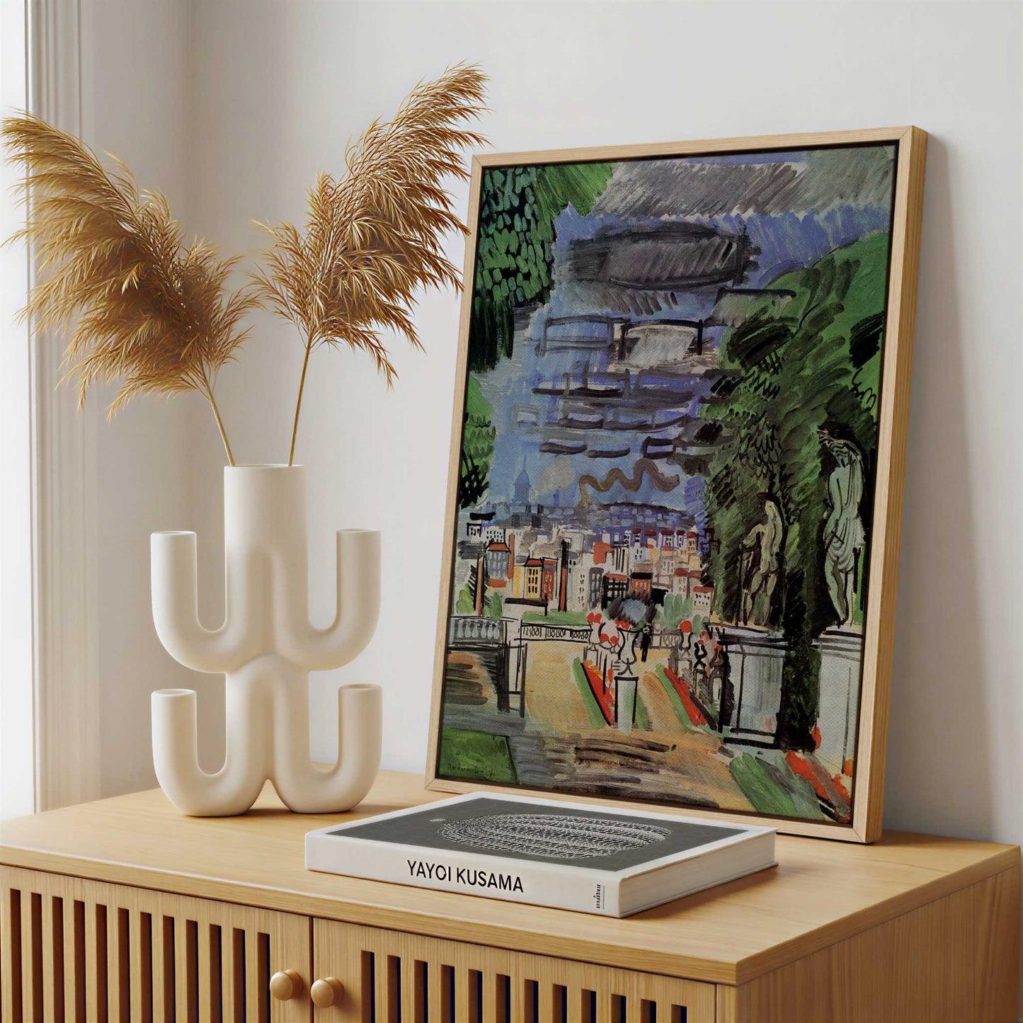 Framed Canvas - Framed canvas in a stylish interior setting