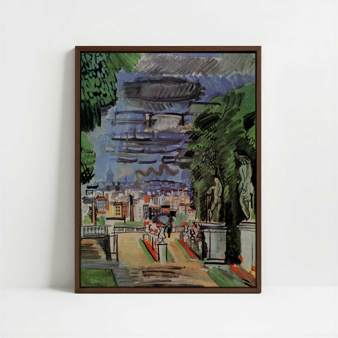 Framed Canvas - Framed canvas in dark wood color frame