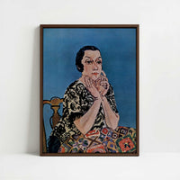 Framed Canvas - Framed canvas in dark wood color frame