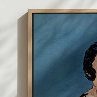 Framed Canvas - Close-up detail and texture of the framed canvas