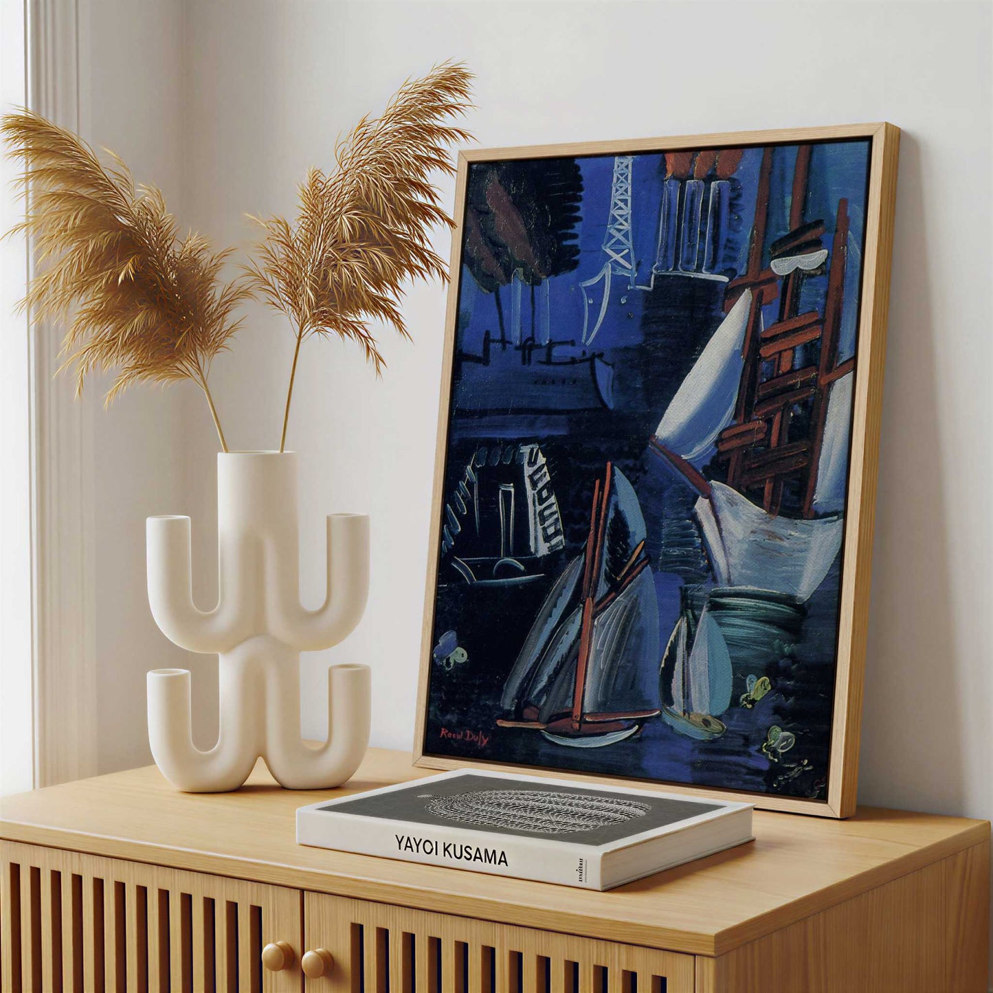 Framed Canvas - Framed canvas in a stylish interior setting