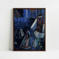 Framed Canvas - Framed canvas in dark wood color frame