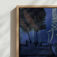 Framed Canvas - Close-up detail and texture of the framed canvas