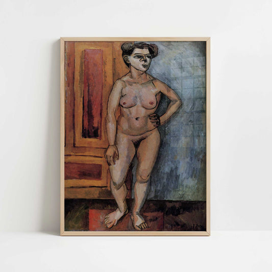 Standing Nude (1909) by Raoul Dufy – Art Print - Art print in oak frame