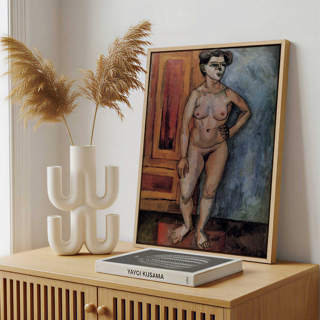 Framed Canvas - Framed canvas in a stylish interior setting