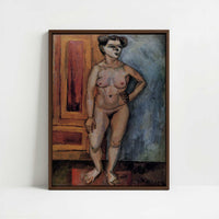 Framed Canvas - Framed canvas in dark wood color frame
