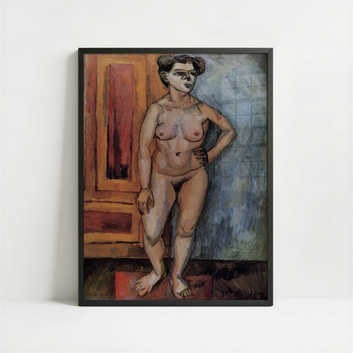 Standing Nude (1909) by Raoul Dufy – Art Print - Art print in black frame