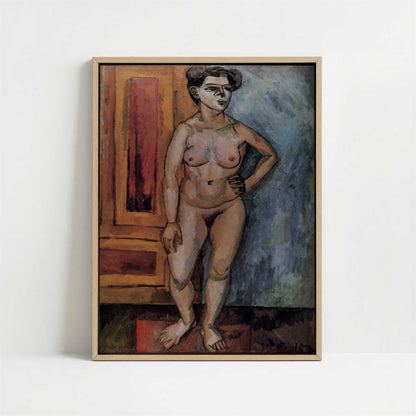 Framed Canvas - Framed canvas in oak color frame