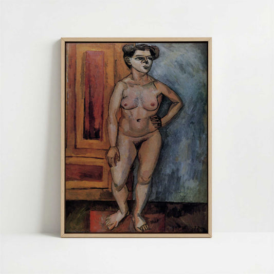 Framed Canvas - Framed canvas in oak color frame