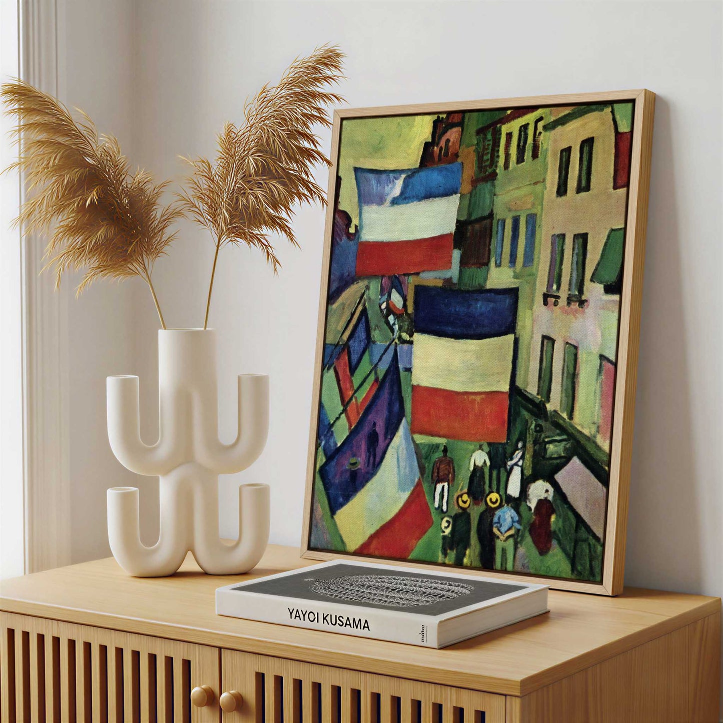 Framed Canvas - Framed canvas in a stylish interior setting