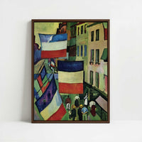 Framed Canvas - Framed canvas in dark wood color frame