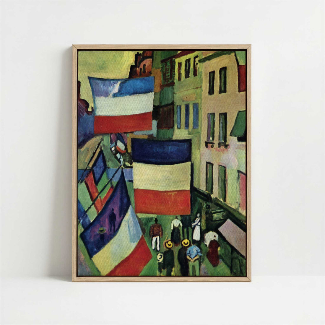 Framed Canvas - Framed canvas in oak color frame