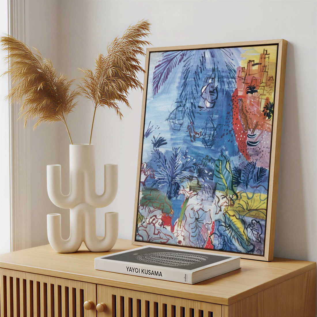 Framed Canvas - Framed canvas in a stylish interior setting