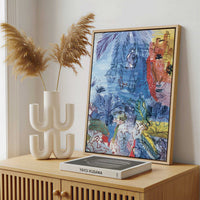 Framed Canvas - Framed canvas in a stylish interior setting