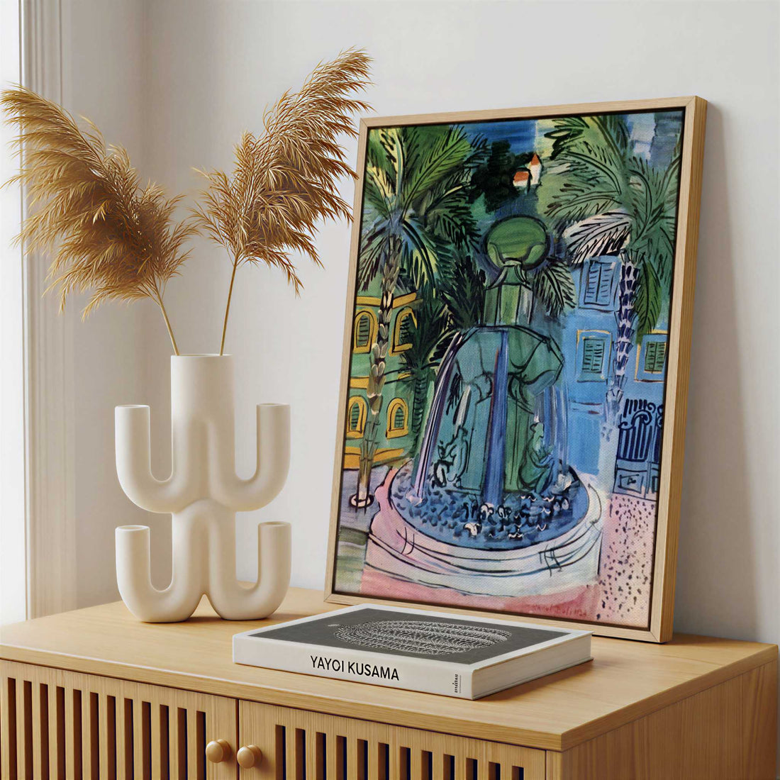 Framed Canvas - Framed canvas in a stylish interior setting