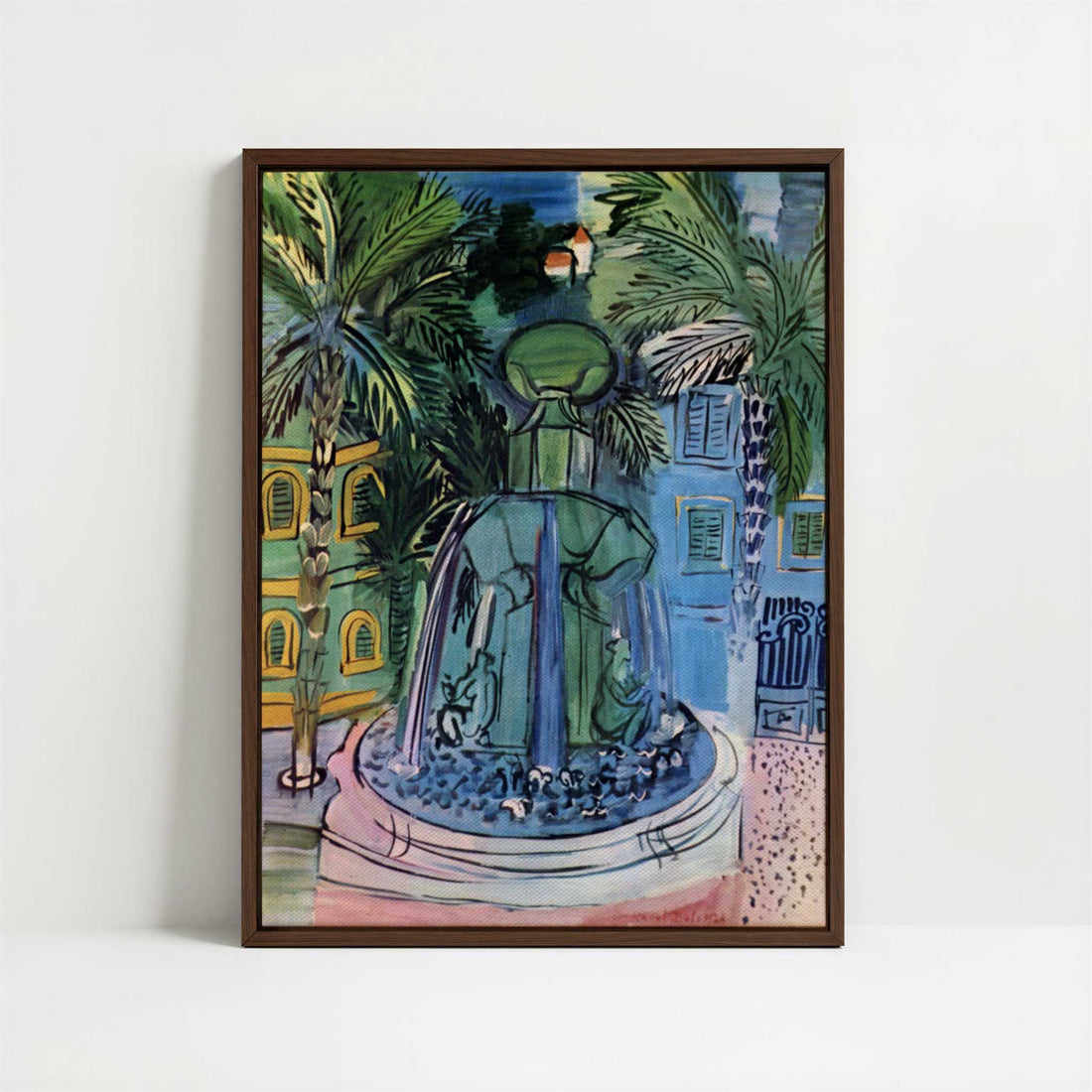 Framed Canvas - Framed canvas in dark wood color frame