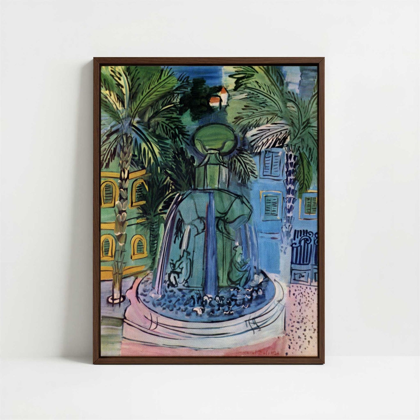 Framed Canvas - Framed canvas in dark wood color frame