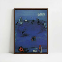 Framed Canvas - Framed canvas in dark wood color frame