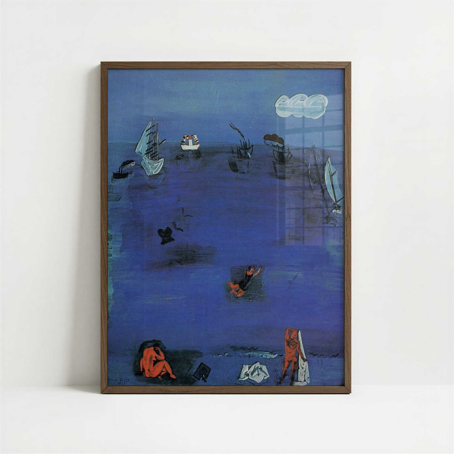 The Mediterranean (1923) by Raoul Dufy – Art Print - Art print in dark wood frame