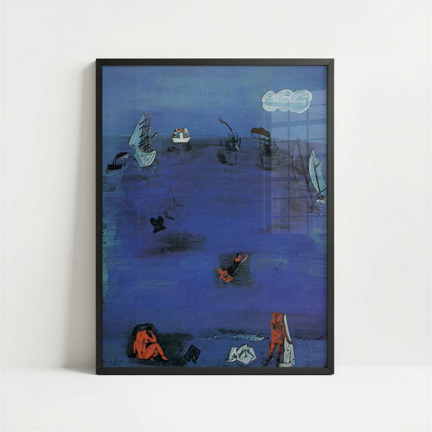 The Mediterranean (1923) by Raoul Dufy – Art Print - Art print in black frame