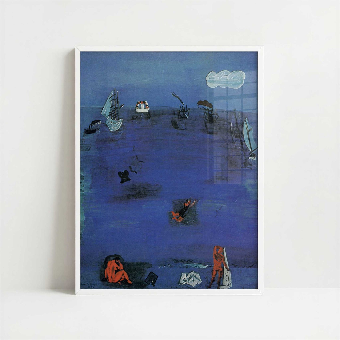 The Mediterranean (1923) by Raoul Dufy – Art Print - Art print in white frame