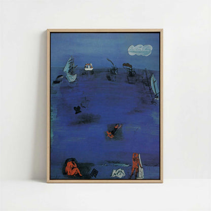 Framed Canvas - Framed canvas in oak color frame