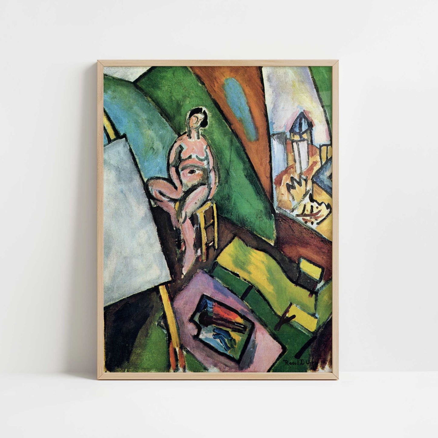 The Studio (1907) by Raoul Dufy – Art Print - Art print in oak frame