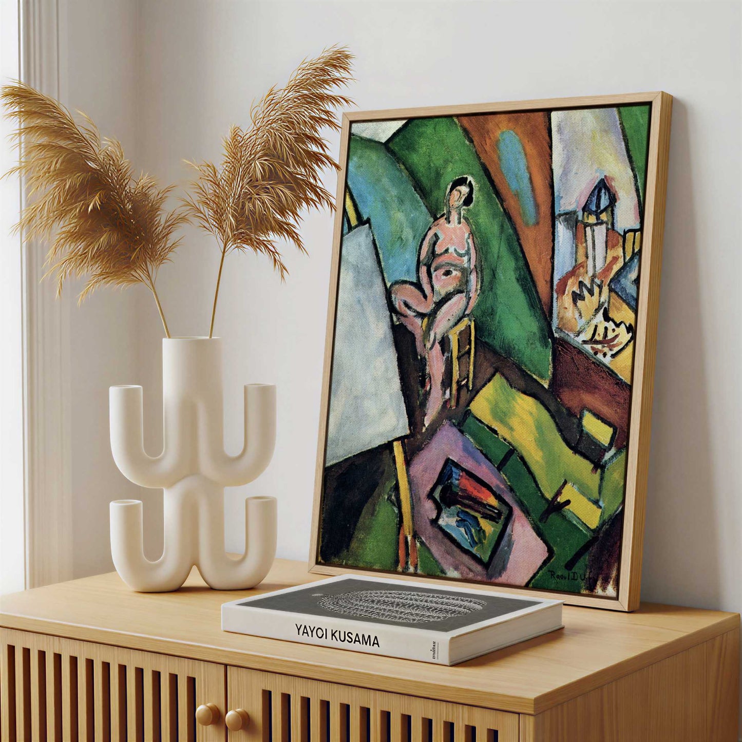 Framed Canvas - Framed canvas in a stylish interior setting