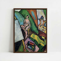 Framed Canvas - Framed canvas in dark wood color frame