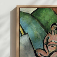Framed Canvas - Close-up detail and texture of the framed canvas