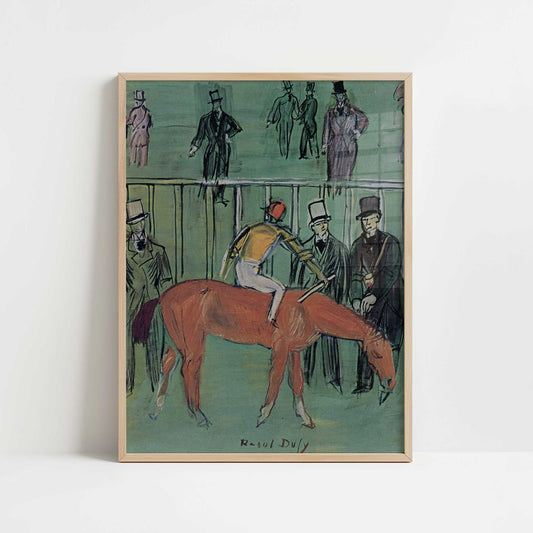 The Thoroughbred (1940) by Raoul Dufy – Art Print - Art print in oak frame