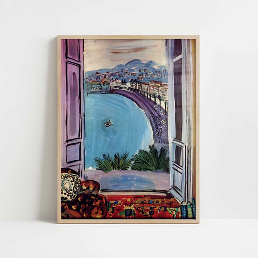 The Window at Nice (1927) by Raoul Dufy – Art Print - Art print in oak frame