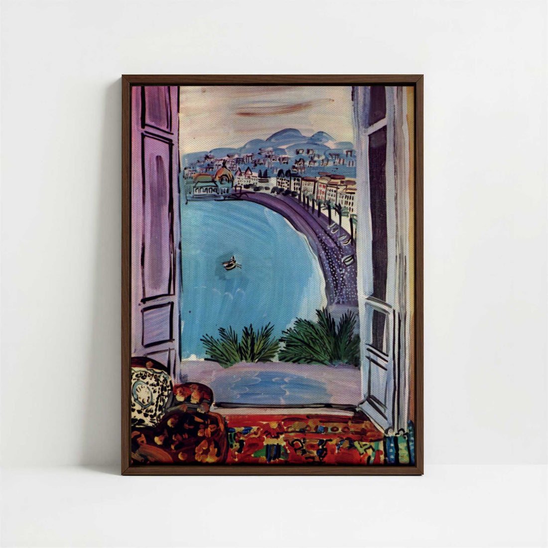 Framed Canvas - Framed canvas in dark wood color frame