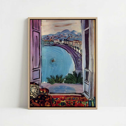 Framed Canvas - Framed canvas in oak color frame