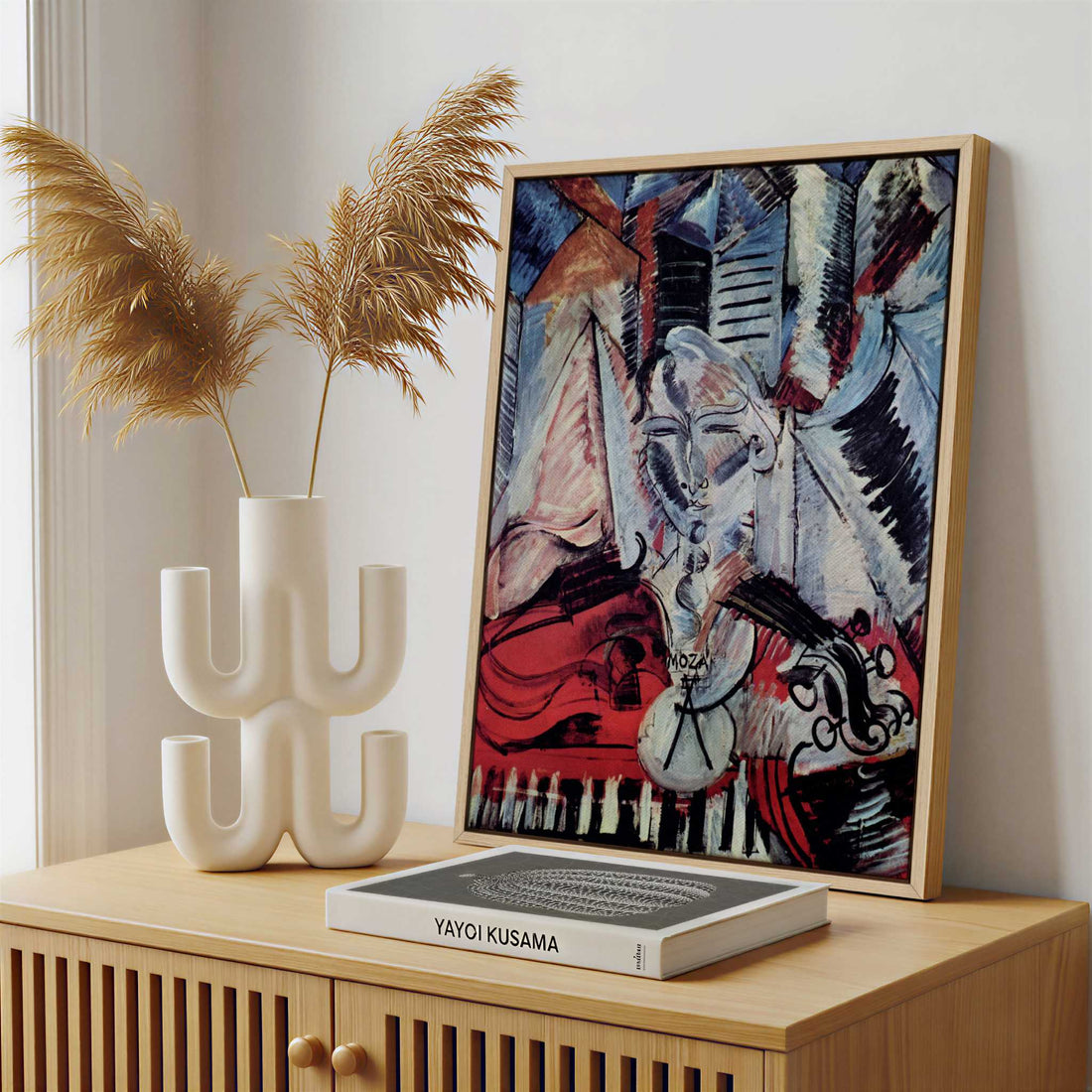Framed Canvas - Framed canvas in a stylish interior setting