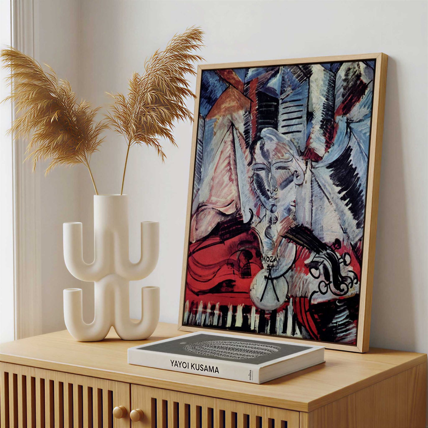 Framed Canvas - Framed canvas in a stylish interior setting