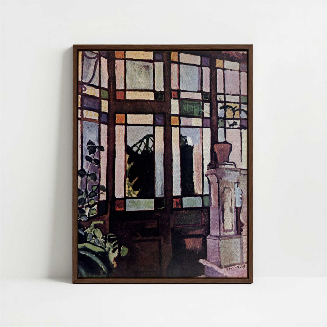 Framed Canvas - Framed canvas in dark wood color frame