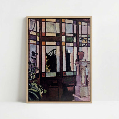 Framed Canvas - Framed canvas in oak color frame