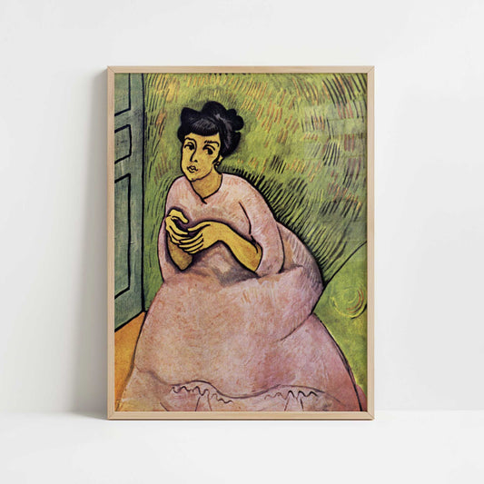 Woman in Pink (1908) by Raoul Dufy – Art Print - Art print in oak frame