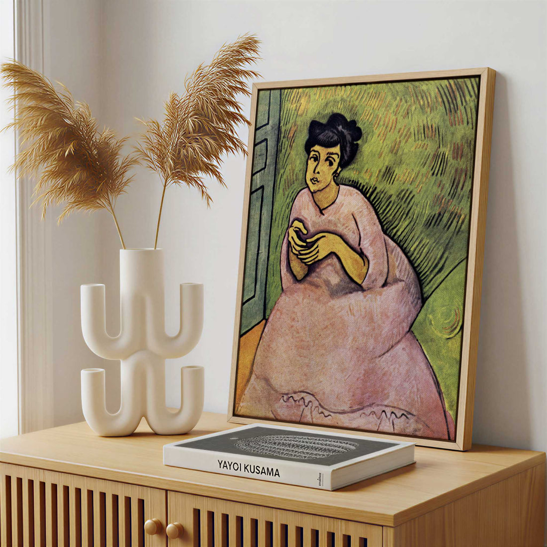 Framed Canvas - Framed canvas in a stylish interior setting
