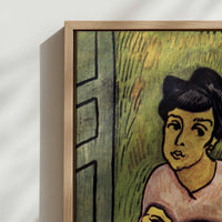 Framed Canvas - Close-up detail and texture of the framed canvas