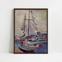 Framed Canvas - Framed canvas in dark wood color frame